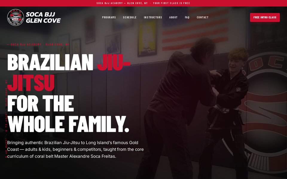 Soca BJJ Glen Cove website